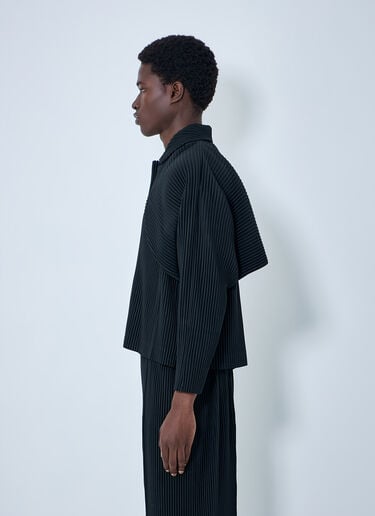 Homme Plissé Issey Miyake Pleated Button-Up Jacket Black hmp0164005