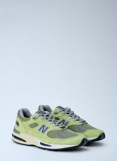 LN-CC® - New Balance: Made in UK 991V2 Summer Brights Sneakers - Green New Balance Made in UK 991V2 Summer Brights Sneakers Green new0165019