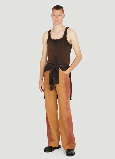 Eckhaus Latta ラップ タンクトップ ブラウン eck0351003