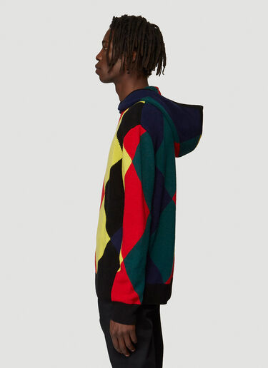Pringle of Scotland Harlequin Argyle Hooded Sweater Black pos0340006