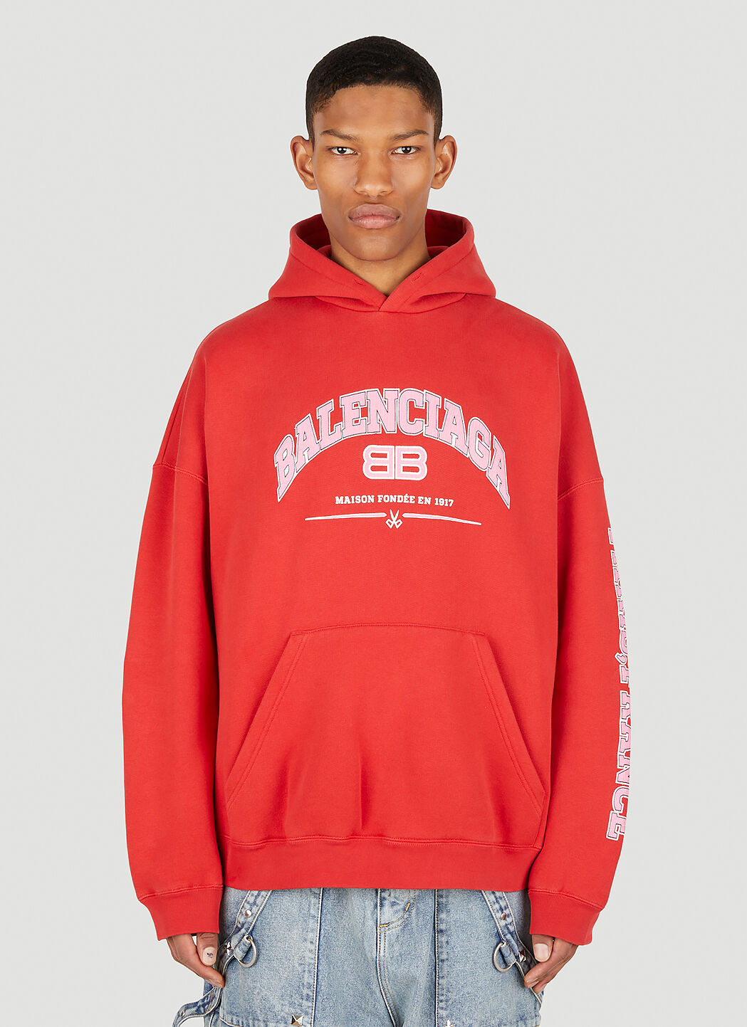 Balenciaga hoodie sales red logo