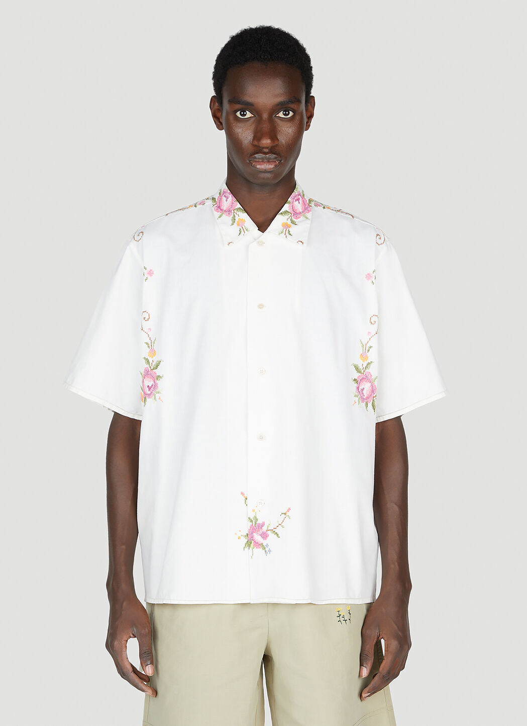 Diomene Floral Embroidered Shirt 黑色 dio0153001