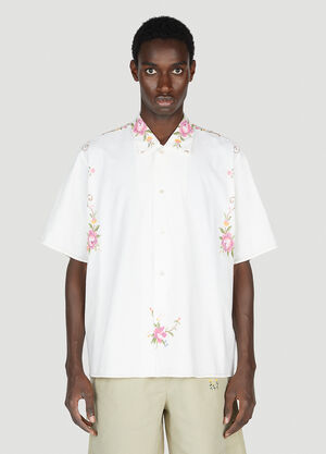 Diomene Floral Embroidered Shirt Black dio0153001