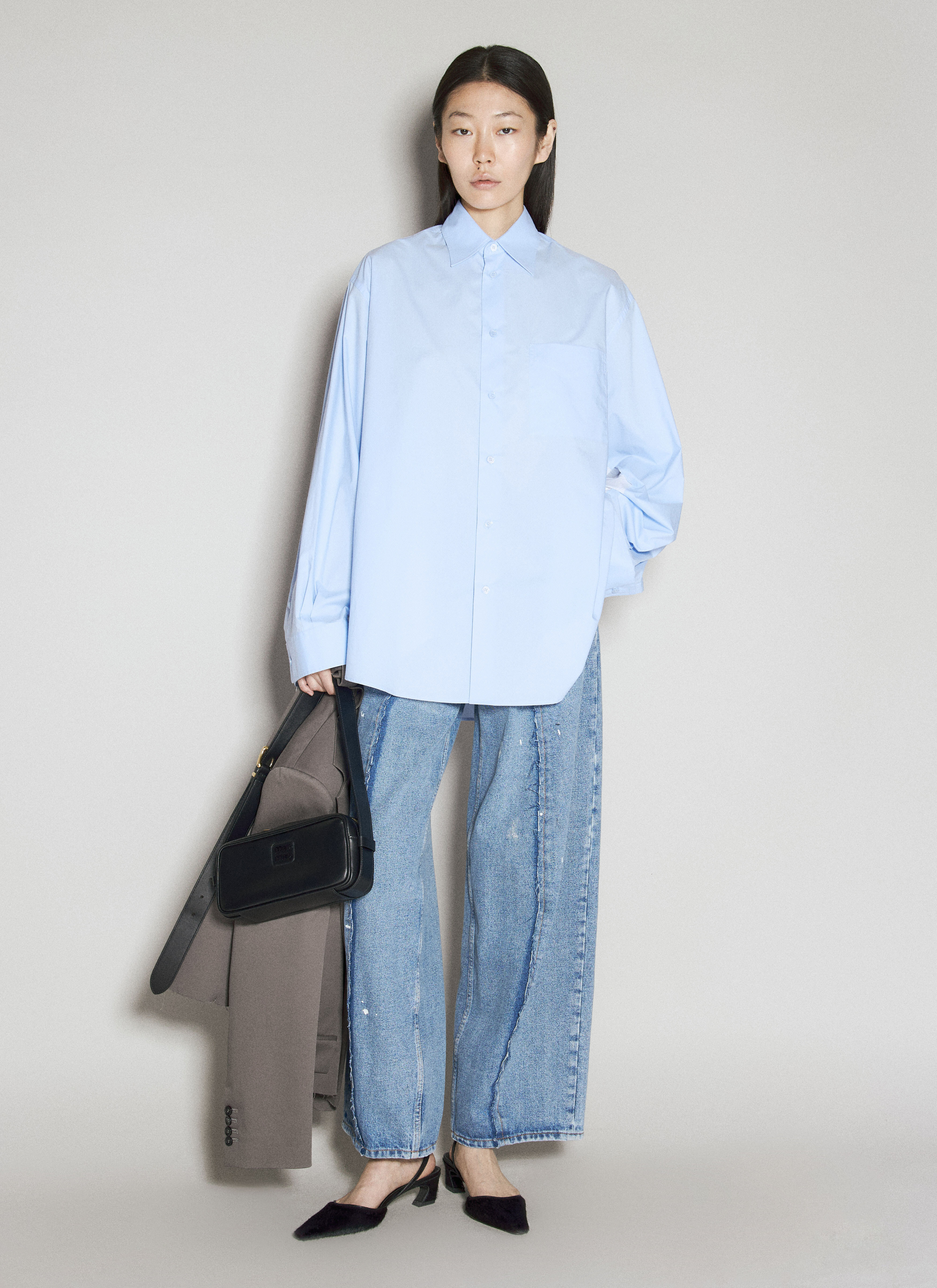 MM6 Maison Margiela Women's' Raw Jeans in Blue | LN-CC®