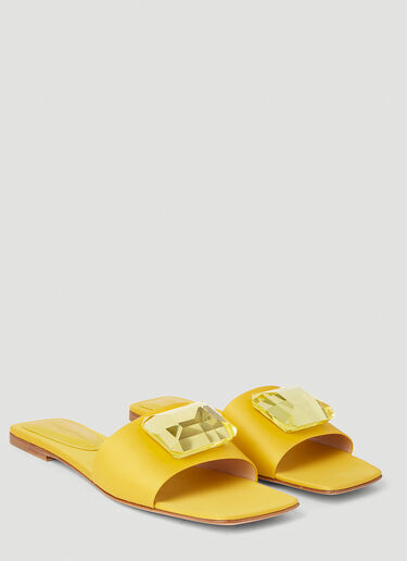Gianvito Rossi 자이푸르 플랫 샌들 옐로우 gia0252004