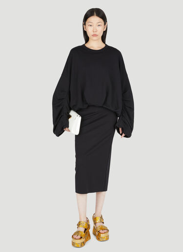 드레이프 스웨트셔츠 Dries Van Noten 드레이프 스웨트셔츠 블랙 dvn0254021