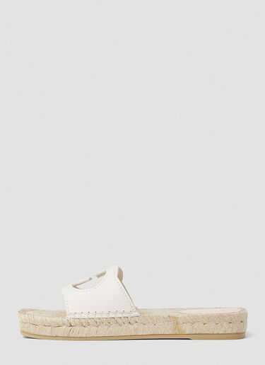 Gucci Interlocking G Flat Slides Cream guc0251162
