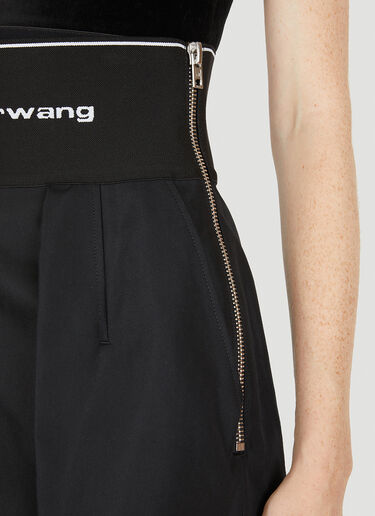 Alexander Wang High Waist Pleated Shorts Black awg0249008