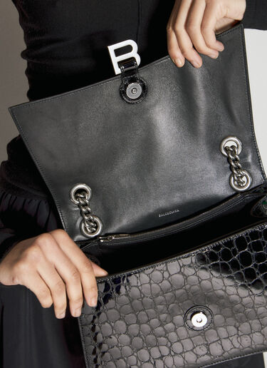 中号 Crush 链带单肩包 Balenciaga 中号 Crush 链带单肩包 黑色 bal0255078