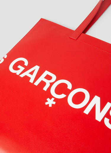 Comme Des Garcons Wallet Huge Logo Print Tote Bag Red cdw0347010