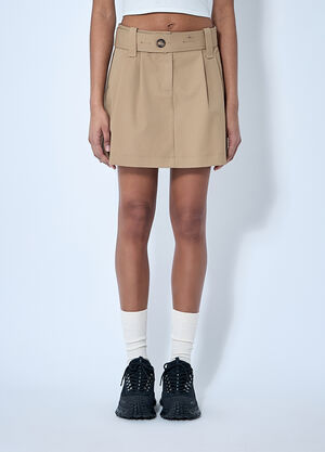 Moncler Pleated Mini Skirt Beige mon0260016