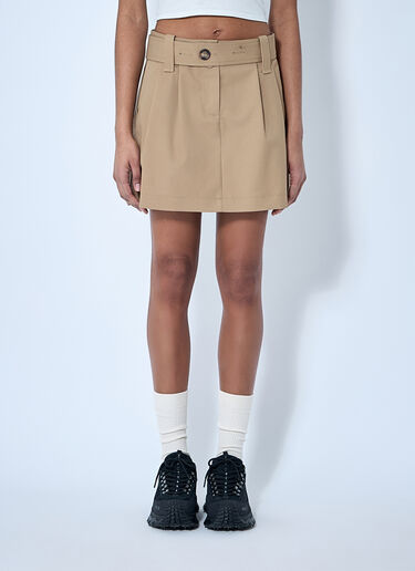 Moncler Pleated Mini Skirt Beige mon0260016