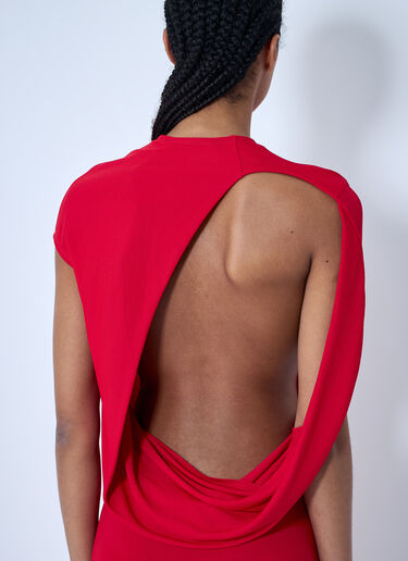 Jacquemus La Robe Salerno Midi Dress Red jac0260004