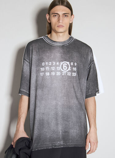 MM6 Maison Margiela Logo Print T-Shirt Grey mmm0354001