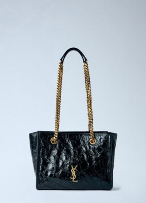 Saint Laurent Niki Small Shopping Bag in Vintage Leather Black sla0265084