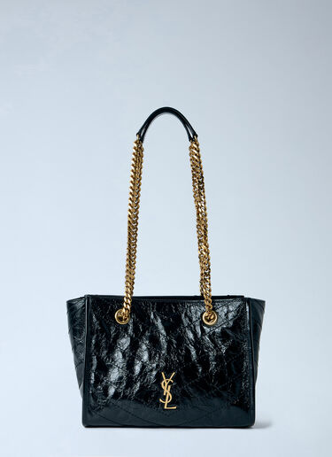 Saint Laurent Niki Small Shopping Bag in Vintage Leather Black sla0265084