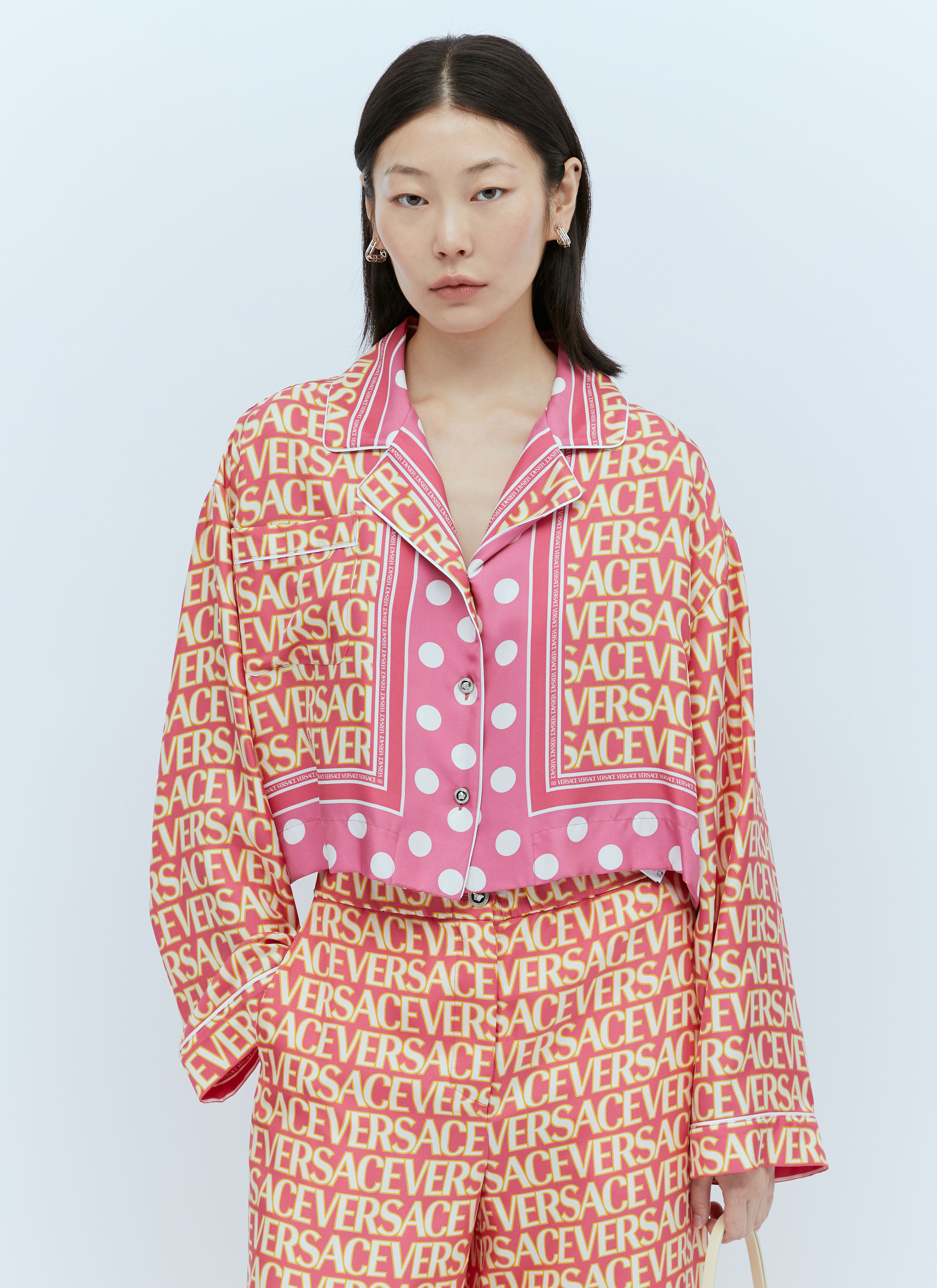 Versace Jeans Couture クロップド Tシャツ | ピンク | FARFETCH JP