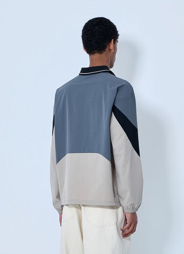 Metalwood Contrast Panel V-Neck Top Beige met0164010