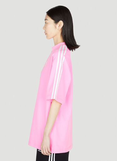 Balenciaga x adidas 로고 프린트 티셔츠 핑크 axb0251010