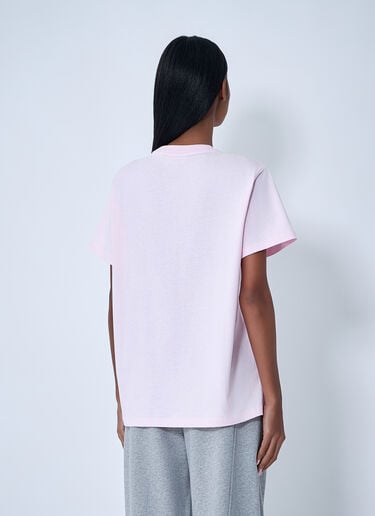GANNI Logo Motif T-Shirt Pink gan0263005