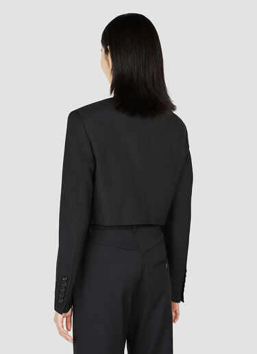Gucci Cropped Double Breasted Blazer Black guc0252049