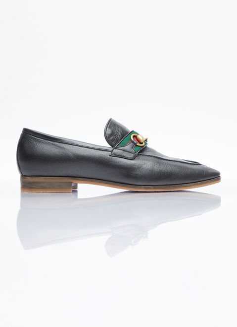 Dolce & Gabbana Horsebit Web Loafers Black dol0153008