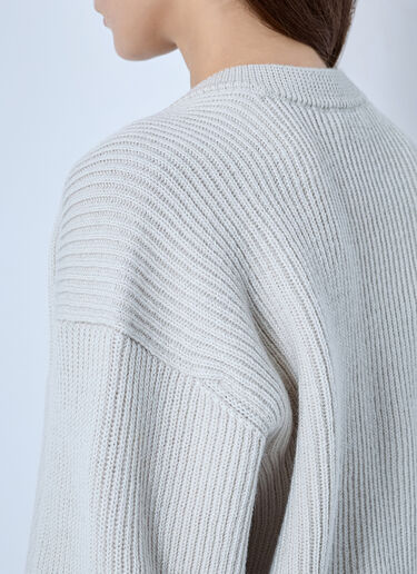 LN-CC® - RIER: Roundneck Zip Utility Sweater - Light Grey RIER Roundneck Zip Utility Sweater Light Grey rrr0265002