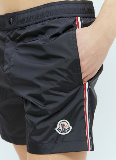 Moncler Logo Patch Swim Shorts Navy mon0156028