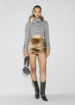 Diesel Faux Fur Cable Sweater Black dsl0254003