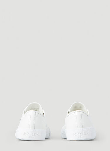 Prada Cassetta Wheel Leather Sneakers White pra0245086