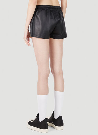 Rick Owens Basket Leather Shorts Black ric0251016