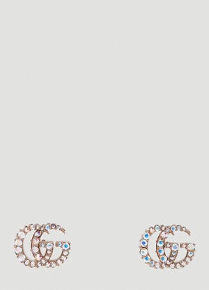 Gucci Crystal Double G Earrings Silver guc0253163
