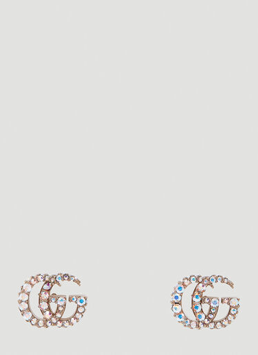 Gucci Crystal Double G Earrings Silver guc0253163