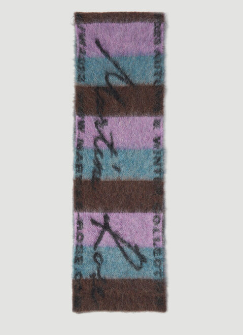 Martine Rose Brushed Signature Scarf Black mtr0154007