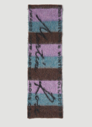 Brushed Signature Scarf Martine Rose Brushed Signature Scarf Purple mtr0154015