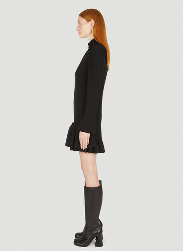 Rabanne ラッフルドレス ブラック pac0251012