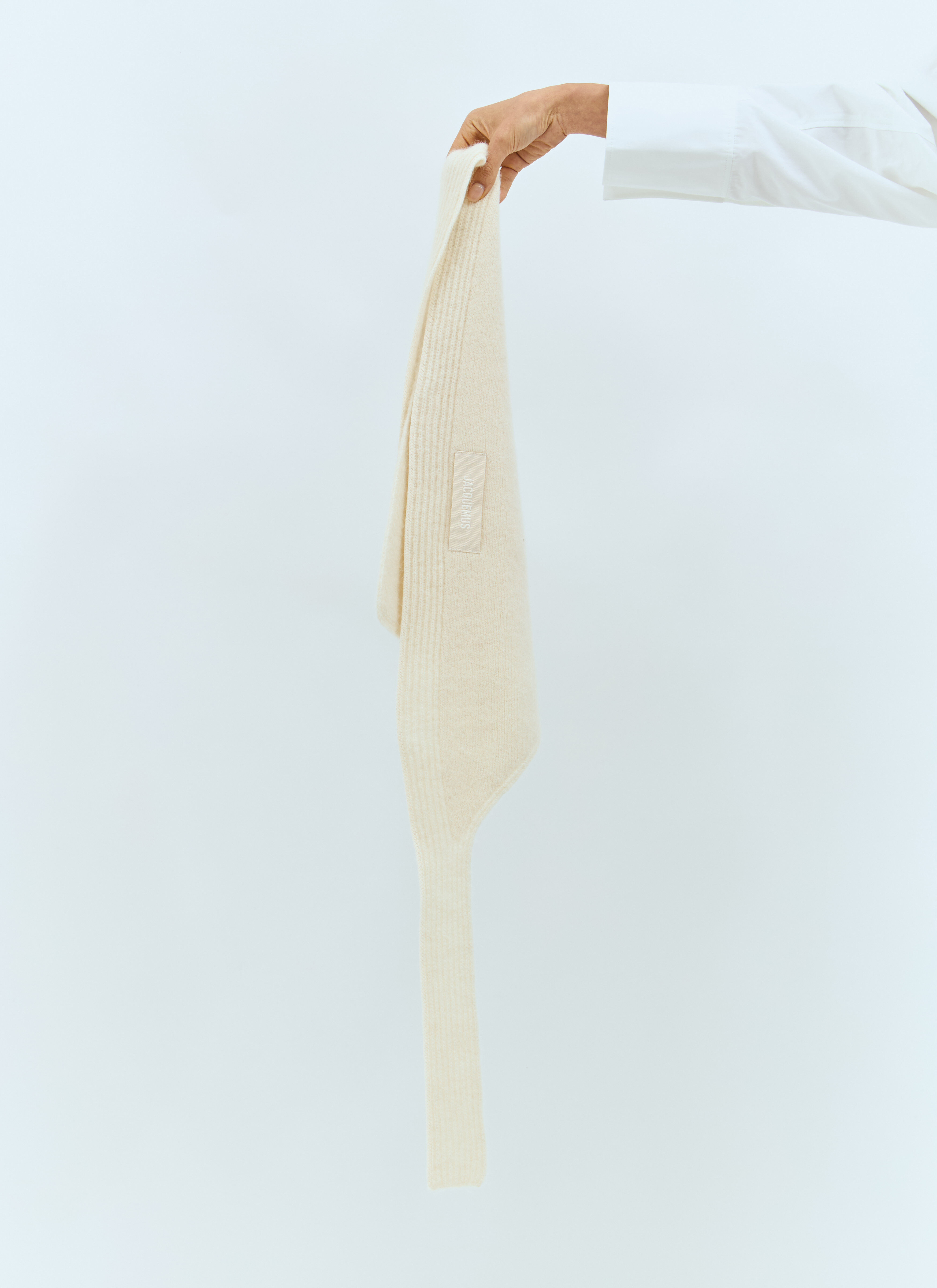 Jacquemus Women's' Le Chale Gros Grain Scarf in White | LN-CC®