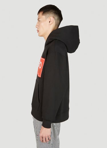 Kenzo Logo Patch Hooded Sweatshirt Black knz0152030