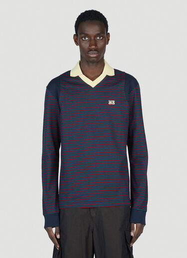 Wales Bonner Sonic Polo Top Navy wbn0152011