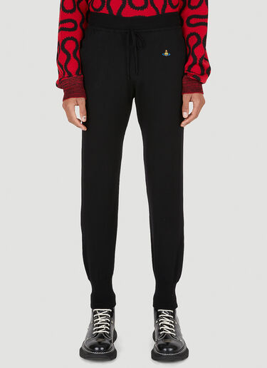 Vivienne Westwood 徽标贴饰针织运动裤 黑色 vvw0147012