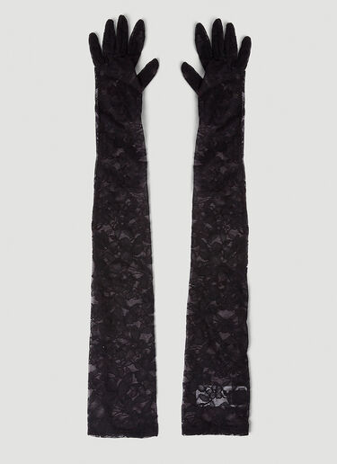 Versace Lace Gloves Black vrs0252041