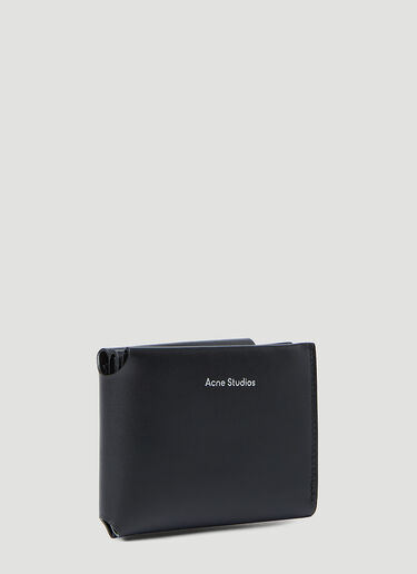 Acne Studios Leather Folded Wallet Black acn0154054