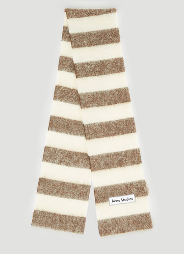 Acne Studios 徽标贴饰羊毛围巾 棕色 acn0154043