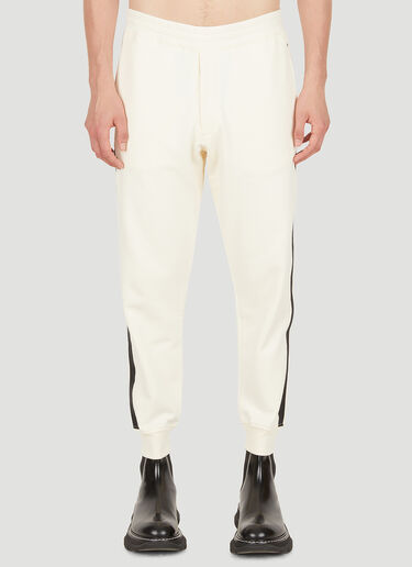 Alexander McQueen 侧条纹运动长裤 乳白 amq0150003