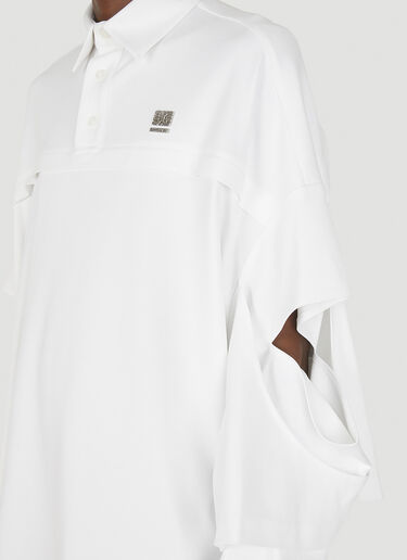 Hood By Air Cut-Out Polo Shirt White hba0148007