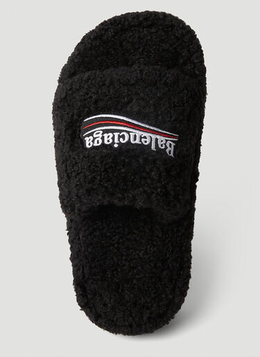 퍼리 플랫폼 샌들 Balenciaga 퍼리 플랫폼 샌들 블랙 bal0254032