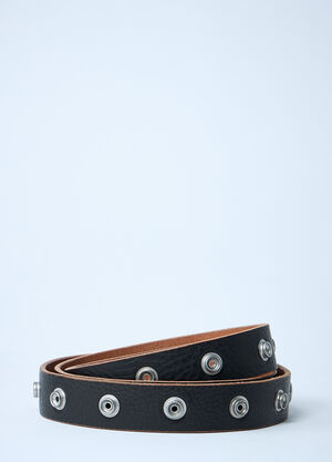 Rick Owens Snap Leather Belt Black ric0361001