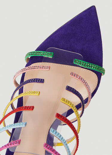 Gianvito Rossi 水晶缀饰高跟凉鞋 紫色 gia0251001