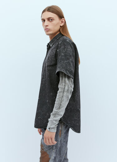 S-Marl-A Layered Shirt Diesel S-Marl-A Layered Shirt Black dsl0154015