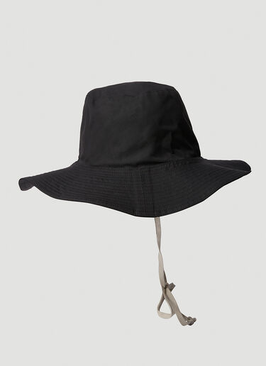 Rick Owens DRKSHDW Wide Brim Hat Black drk0152024